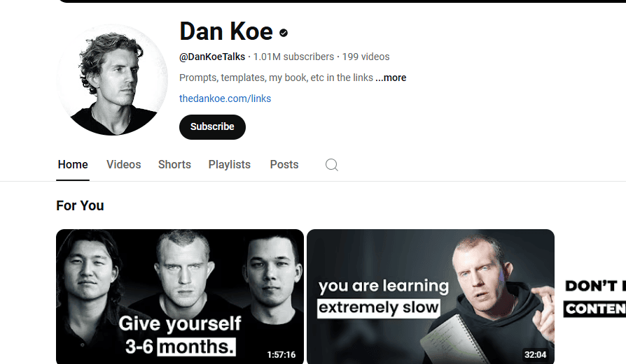 DanKoe, a millionaire internet celebrity, teaches you how to make money. 4 hours a day, one-man company, no employees needed, earning millions of dollars a year. How does he do it?